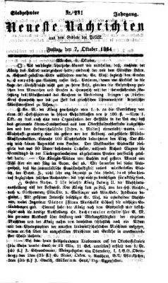 Neueste Nachrichten aus dem Gebiete der Politik (Münchner neueste Nachrichten) Freitag 7. Oktober 1864