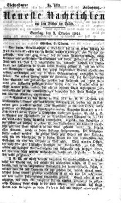 Neueste Nachrichten aus dem Gebiete der Politik (Münchner neueste Nachrichten) Samstag 8. Oktober 1864