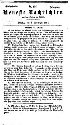 Neueste Nachrichten aus dem Gebiete der Politik (Münchner neueste Nachrichten) Dienstag 1. November 1864