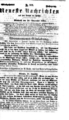 Neueste Nachrichten aus dem Gebiete der Politik (Münchner neueste Nachrichten) Mittwoch 28. Dezember 1864