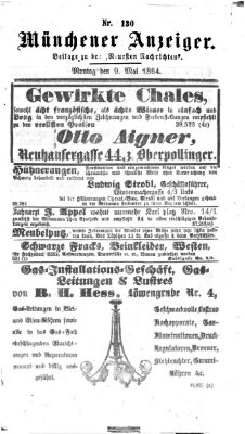 Münchener Anzeiger (Münchner neueste Nachrichten) Montag 9. Mai 1864