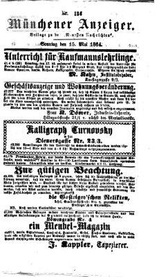 Münchener Anzeiger (Münchner neueste Nachrichten) Sonntag 15. Mai 1864