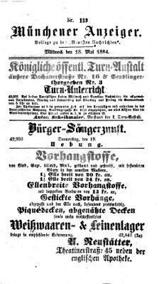 Münchener Anzeiger (Münchner neueste Nachrichten) Mittwoch 18. Mai 1864