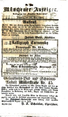 Münchener Anzeiger (Münchner neueste Nachrichten) Sonntag 29. Mai 1864