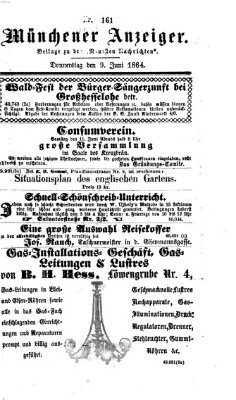 Münchener Anzeiger (Münchner neueste Nachrichten) Donnerstag 9. Juni 1864