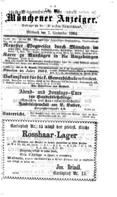 Münchener Anzeiger (Münchner neueste Nachrichten) Mittwoch 7. September 1864