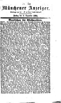 Münchener Anzeiger (Münchner neueste Nachrichten) Freitag 9. Dezember 1864