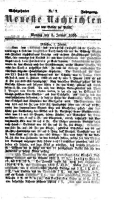 Neueste Nachrichten aus dem Gebiete der Politik (Münchner neueste Nachrichten) Montag 2. Januar 1865