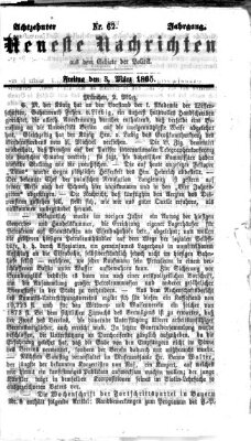 Neueste Nachrichten aus dem Gebiete der Politik (Münchner neueste Nachrichten) Freitag 3. März 1865