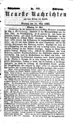 Neueste Nachrichten aus dem Gebiete der Politik (Münchner neueste Nachrichten) Sonntag 21. Mai 1865