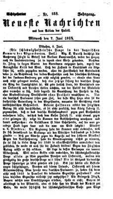 Neueste Nachrichten aus dem Gebiete der Politik (Münchner neueste Nachrichten) Mittwoch 7. Juni 1865