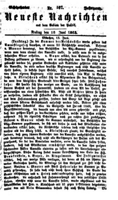 Neueste Nachrichten aus dem Gebiete der Politik (Münchner neueste Nachrichten) Freitag 16. Juni 1865