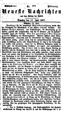 Neueste Nachrichten aus dem Gebiete der Politik (Münchner neueste Nachrichten) Samstag 17. Juni 1865