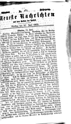 Neueste Nachrichten aus dem Gebiete der Politik (Münchner neueste Nachrichten) Dienstag 20. Juni 1865