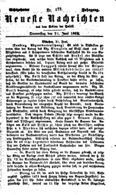 Neueste Nachrichten aus dem Gebiete der Politik (Münchner neueste Nachrichten) Donnerstag 22. Juni 1865