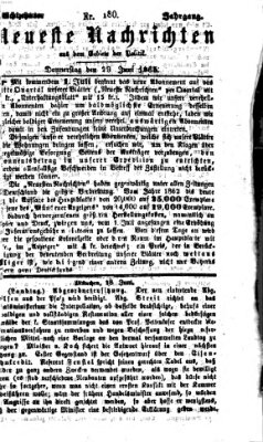 Neueste Nachrichten aus dem Gebiete der Politik (Münchner neueste Nachrichten) Donnerstag 29. Juni 1865