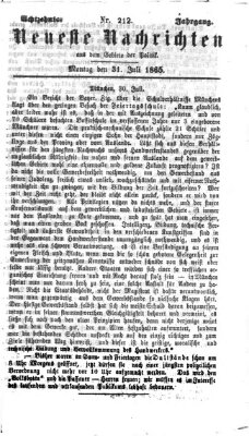 Neueste Nachrichten aus dem Gebiete der Politik (Münchner neueste Nachrichten) Montag 31. Juli 1865