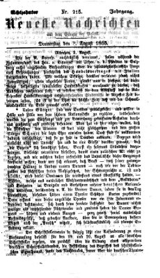 Neueste Nachrichten aus dem Gebiete der Politik (Münchner neueste Nachrichten) Donnerstag 3. August 1865