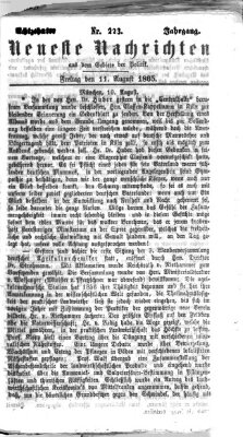 Neueste Nachrichten aus dem Gebiete der Politik (Münchner neueste Nachrichten) Freitag 11. August 1865