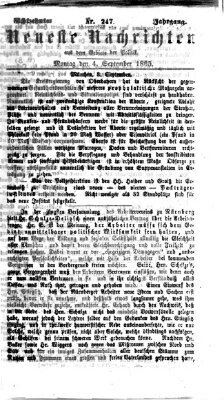 Neueste Nachrichten aus dem Gebiete der Politik (Münchner neueste Nachrichten) Montag 4. September 1865