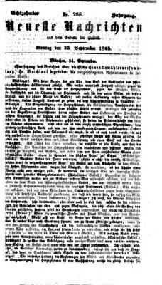 Neueste Nachrichten aus dem Gebiete der Politik (Münchner neueste Nachrichten) Montag 25. September 1865