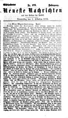 Neueste Nachrichten aus dem Gebiete der Politik (Münchner neueste Nachrichten) Donnerstag 5. Oktober 1865