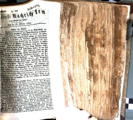 Neueste Nachrichten aus dem Gebiete der Politik (Münchner neueste Nachrichten) Sonntag 15. Oktober 1865