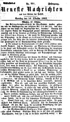 Neueste Nachrichten aus dem Gebiete der Politik (Münchner neueste Nachrichten) Samstag 28. Oktober 1865