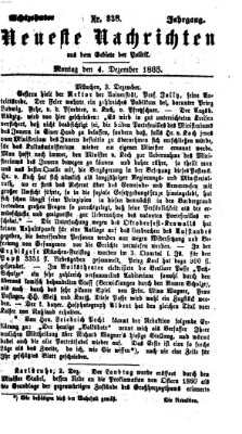 Neueste Nachrichten aus dem Gebiete der Politik (Münchner neueste Nachrichten) Montag 4. Dezember 1865