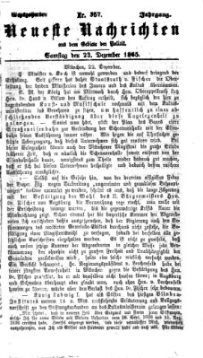 Neueste Nachrichten aus dem Gebiete der Politik (Münchner neueste Nachrichten) Samstag 23. Dezember 1865