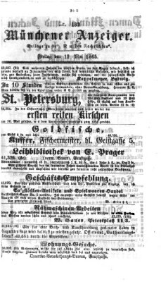 Münchener Anzeiger (Münchner neueste Nachrichten) Freitag 12. Mai 1865