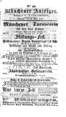 Münchener Anzeiger (Münchner neueste Nachrichten) Sonntag 14. Mai 1865