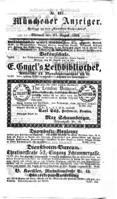 Münchener Anzeiger (Münchner neueste Nachrichten) Mittwoch 23. August 1865