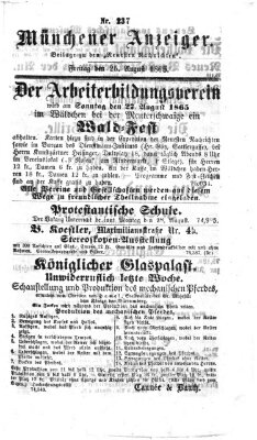 Münchener Anzeiger (Münchner neueste Nachrichten) Freitag 25. August 1865