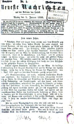 Neueste Nachrichten aus dem Gebiete der Politik (Münchner neueste Nachrichten) Montag 1. Januar 1866