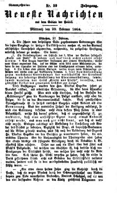 Neueste Nachrichten aus dem Gebiete der Politik (Münchner neueste Nachrichten) Mittwoch 28. Februar 1866