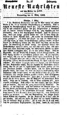 Neueste Nachrichten aus dem Gebiete der Politik (Münchner neueste Nachrichten) Donnerstag 8. März 1866