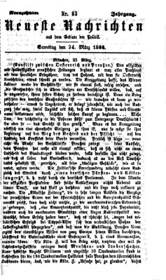 Neueste Nachrichten aus dem Gebiete der Politik (Münchner neueste Nachrichten) Samstag 24. März 1866