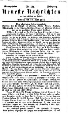 Neueste Nachrichten aus dem Gebiete der Politik (Münchner neueste Nachrichten) Samstag 30. Juni 1866