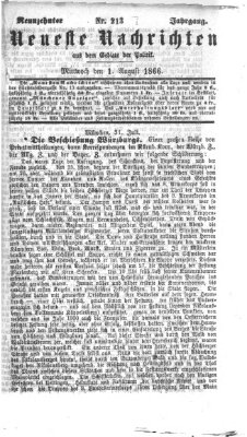 Neueste Nachrichten aus dem Gebiete der Politik (Münchner neueste Nachrichten) Mittwoch 1. August 1866