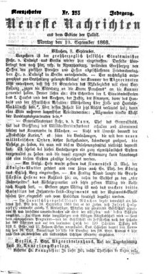 Neueste Nachrichten aus dem Gebiete der Politik (Münchner neueste Nachrichten) Montag 10. September 1866