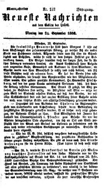 Neueste Nachrichten aus dem Gebiete der Politik (Münchner neueste Nachrichten) Montag 24. September 1866