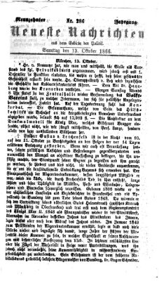 Neueste Nachrichten aus dem Gebiete der Politik (Münchner neueste Nachrichten) Samstag 13. Oktober 1866