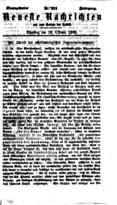 Neueste Nachrichten aus dem Gebiete der Politik (Münchner neueste Nachrichten) Dienstag 16. Oktober 1866