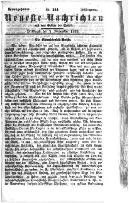 Neueste Nachrichten aus dem Gebiete der Politik (Münchner neueste Nachrichten) Mittwoch 7. November 1866