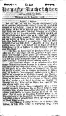 Neueste Nachrichten aus dem Gebiete der Politik (Münchner neueste Nachrichten) Mittwoch 5. Dezember 1866