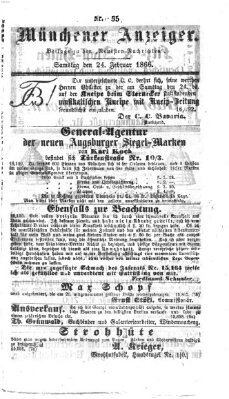 Münchener Anzeiger (Münchner neueste Nachrichten) Samstag 24. Februar 1866