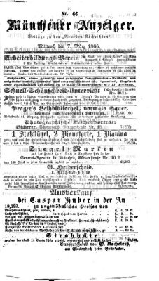 Münchener Anzeiger (Münchner neueste Nachrichten) Mittwoch 7. März 1866