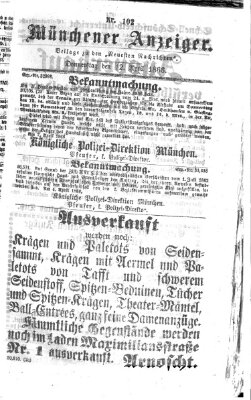 Münchener Anzeiger (Münchner neueste Nachrichten) Donnerstag 12. April 1866