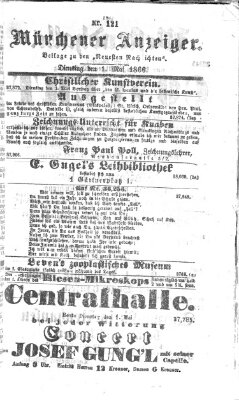 Münchener Anzeiger (Münchner neueste Nachrichten) Dienstag 1. Mai 1866